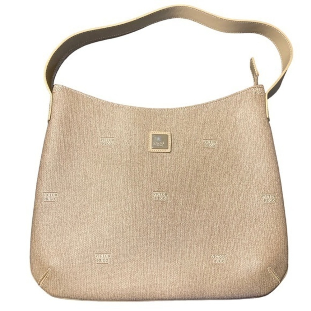 Vintage Victor Hugo Cream Logo Shoulder Bag